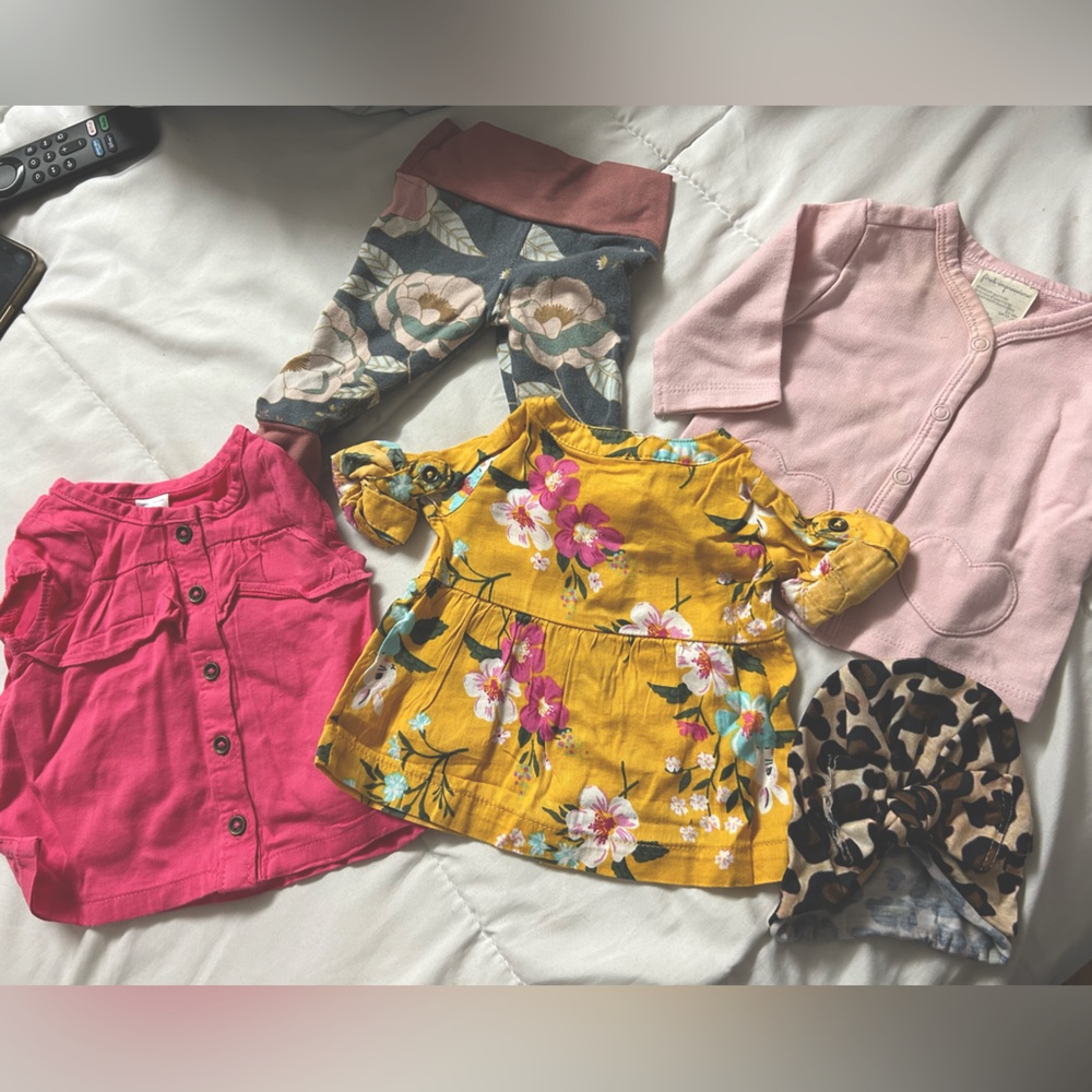 1 hat, 1 pant, 2 shirts, 1 sweater (5 for $30)